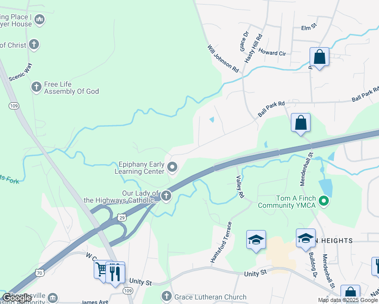 map of restaurants, bars, coffee shops, grocery stores, and more near 1035 Ball Park Rd in Thomasville