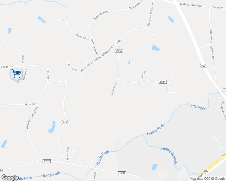 map of restaurants, bars, coffee shops, grocery stores, and more near 178 Pine Valley Road in Thomasville