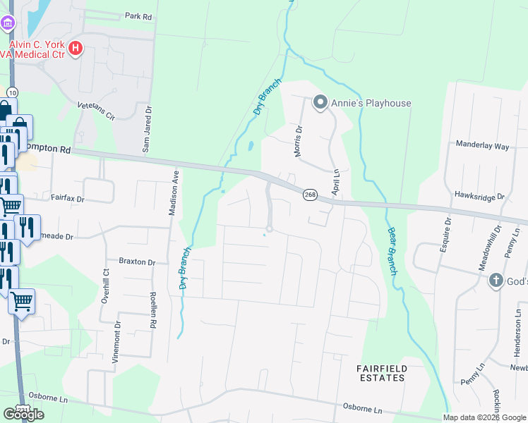 map of restaurants, bars, coffee shops, grocery stores, and more near 3315 Vintage Grove Parkway in Murfreesboro