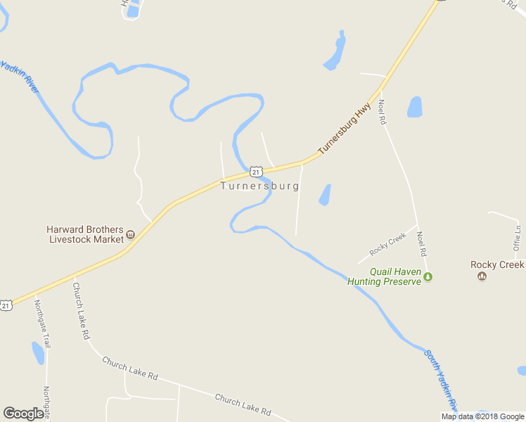 map of restaurants, bars, coffee shops, grocery stores, and more near 2342 Turnersburg Highway in Harmony