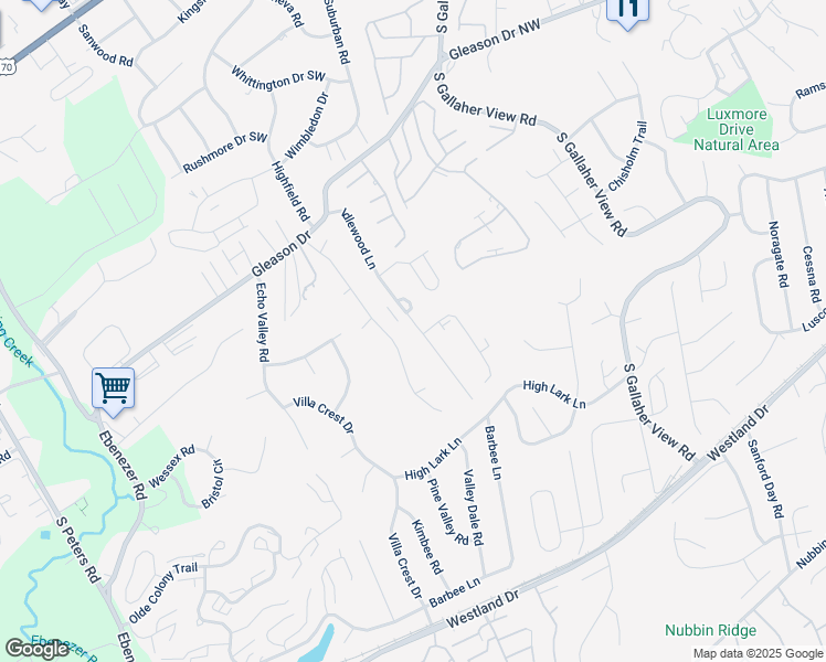 map of restaurants, bars, coffee shops, grocery stores, and more near 619 Idlewood Lane in Knoxville