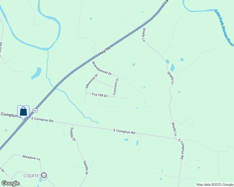 map of restaurants, bars, coffee shops, grocery stores, and more near 3704 Concord Court in Murfreesboro