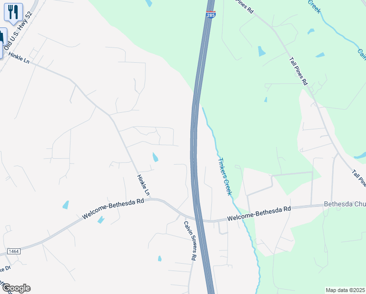 map of restaurants, bars, coffee shops, grocery stores, and more near 376 Painted Trails in Lexington