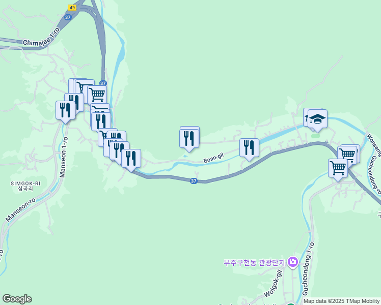 map of restaurants, bars, coffee shops, grocery stores, and more near in 