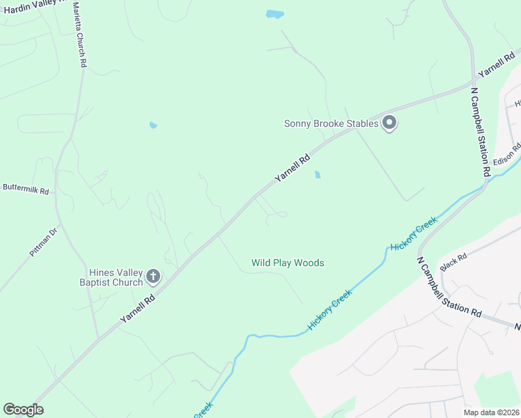map of restaurants, bars, coffee shops, grocery stores, and more near 12016 Yarnell Road in Knoxville