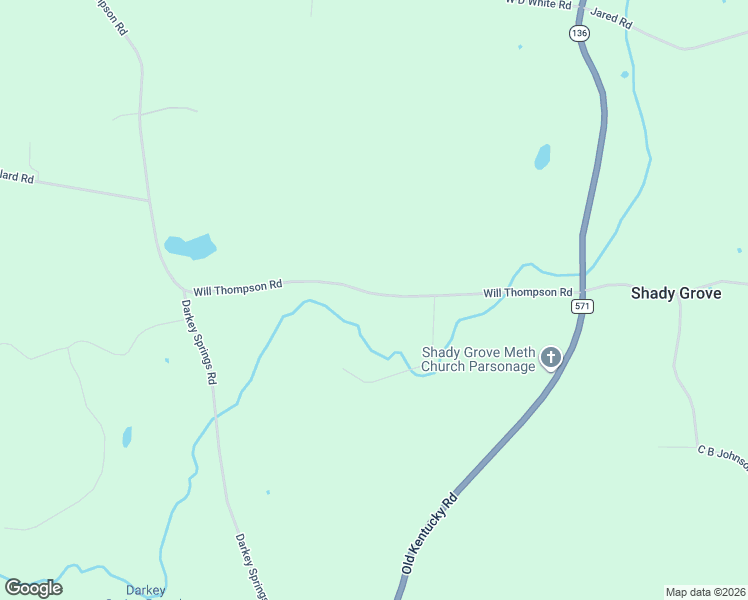 map of restaurants, bars, coffee shops, grocery stores, and more near 4478 Will Thompson Road in Walling