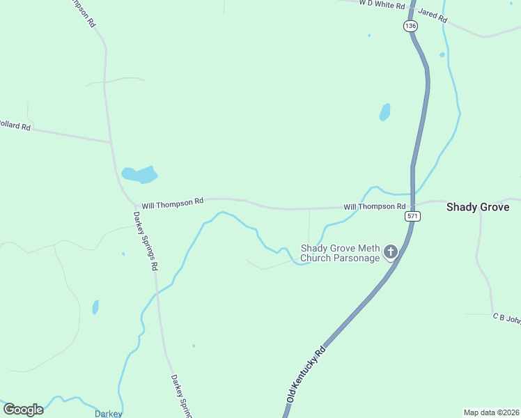 map of restaurants, bars, coffee shops, grocery stores, and more near 4478 Will Thompson Road in Walling