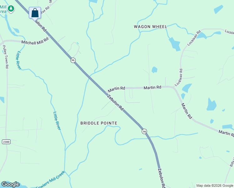 map of restaurants, bars, coffee shops, grocery stores, and more near 4636 Zebulon Road in Zebulon