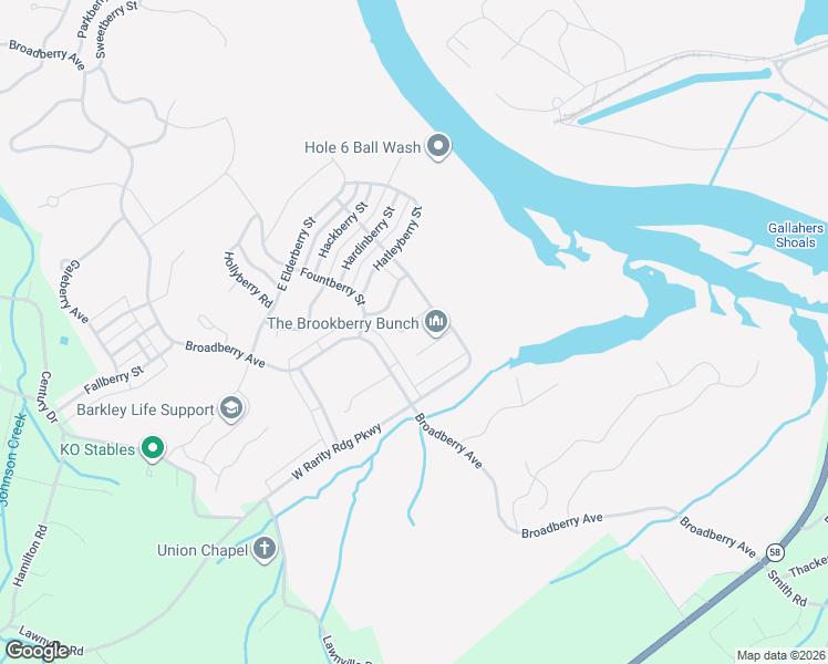 map of restaurants, bars, coffee shops, grocery stores, and more near 104 Chaseberry Road in Oak Ridge