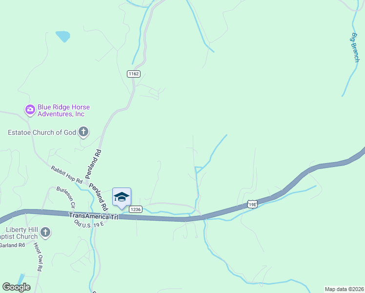 map of restaurants, bars, coffee shops, grocery stores, and more near 356 Cliff Buchanan Road in Spruce Pine