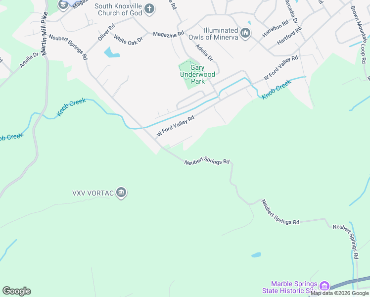 map of restaurants, bars, coffee shops, grocery stores, and more near 6220 Neubert Springs Road in Knoxville