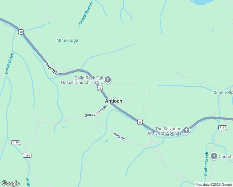 map of restaurants, bars, coffee shops, grocery stores, and more near 4154 U.S. 25 in Hot Springs