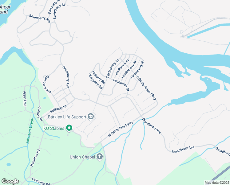 map of restaurants, bars, coffee shops, grocery stores, and more near 107 Checkerberry Road in Oak Ridge