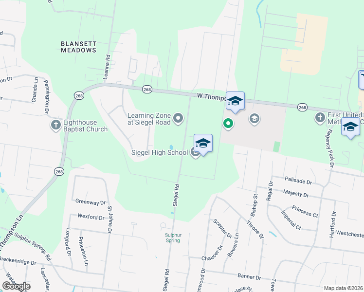 map of restaurants, bars, coffee shops, grocery stores, and more near 3301 Siegel Road in Murfreesboro
