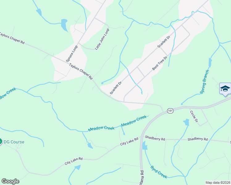 map of restaurants, bars, coffee shops, grocery stores, and more near 50 Scarlett Drive in Crossville