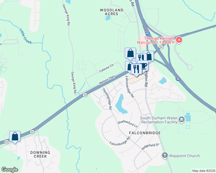map of restaurants, bars, coffee shops, grocery stores, and more near 6 Banstead Place in Chapel Hill