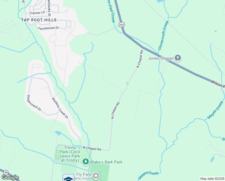 map of restaurants, bars, coffee shops, grocery stores, and more near Happy Hollow Road in Franklin
