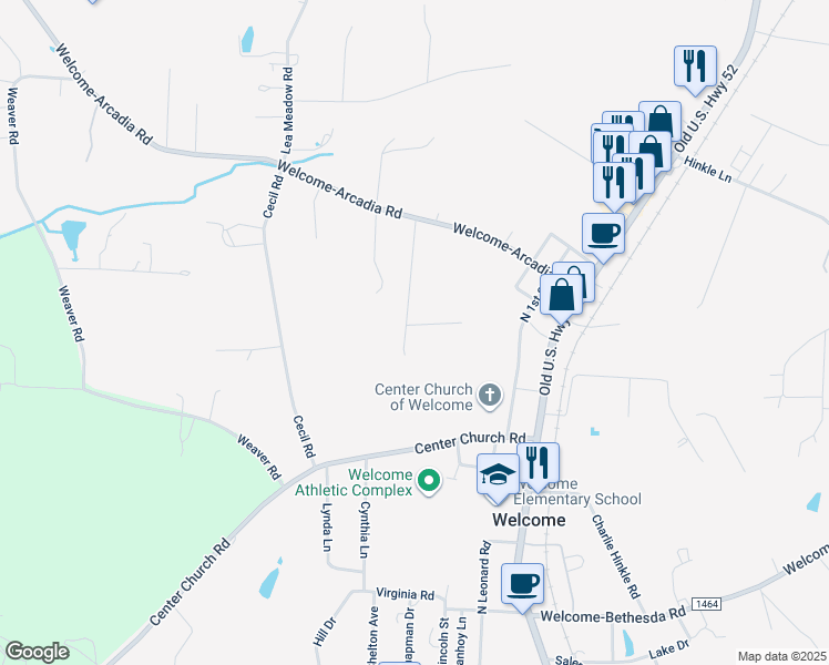 map of restaurants, bars, coffee shops, grocery stores, and more near 345 Johns Road in Lexington