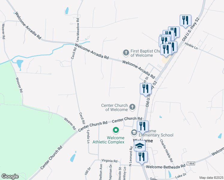 map of restaurants, bars, coffee shops, grocery stores, and more near 345 Johns Road in Lexington
