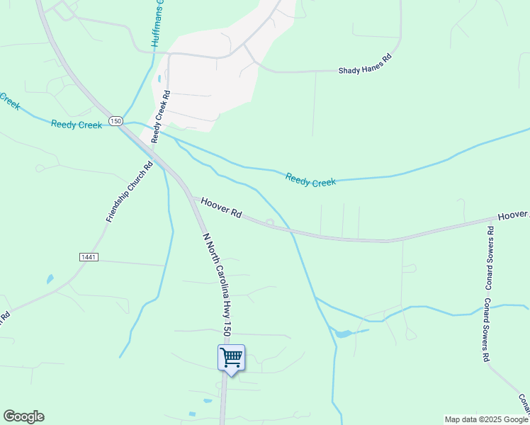 map of restaurants, bars, coffee shops, grocery stores, and more near 2542 Hoover Road in Lexington