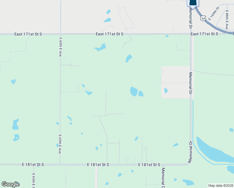 map of restaurants, bars, coffee shops, grocery stores, and more near 17525 South 71st East Avenue in Bixby