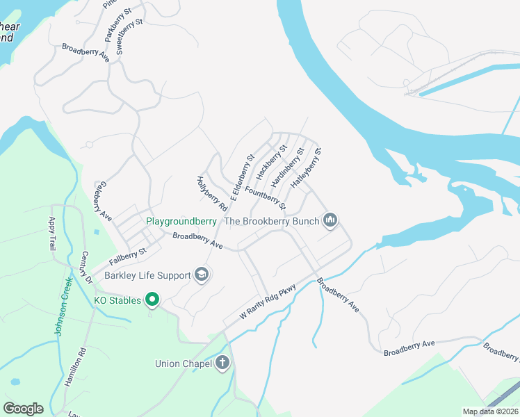 map of restaurants, bars, coffee shops, grocery stores, and more near 107 Checkerberry Road in Oak Ridge