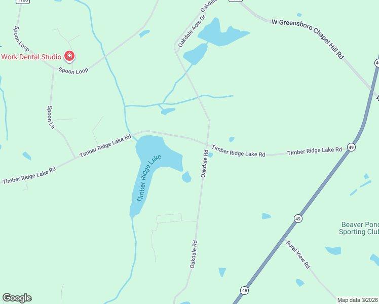 map of restaurants, bars, coffee shops, grocery stores, and more near 3232 Timber Ridge Lake Road in Liberty