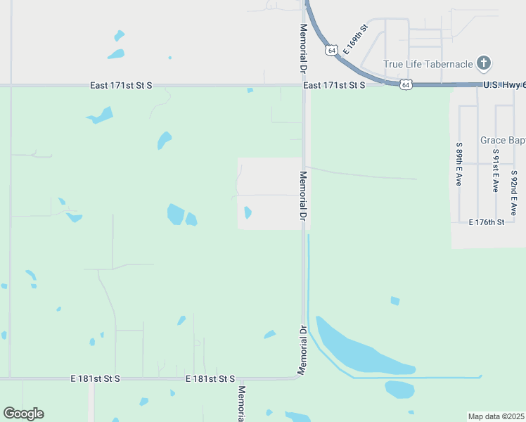 map of restaurants, bars, coffee shops, grocery stores, and more near 7846 East 174th Street in Bixby