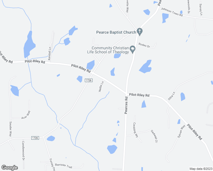 map of restaurants, bars, coffee shops, grocery stores, and more near 1501 Pilot-Riley Road in Zebulon