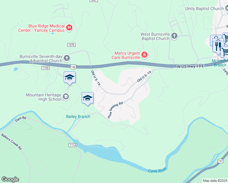 map of restaurants, bars, coffee shops, grocery stores, and more near 530 Westside Road in Burnsville