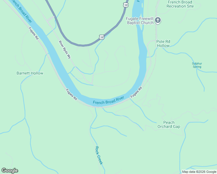 map of restaurants, bars, coffee shops, grocery stores, and more near River Crest Way in Cocke County