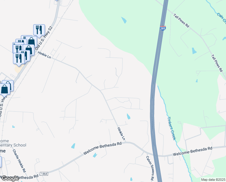 map of restaurants, bars, coffee shops, grocery stores, and more near 151 Love Road in Lexington