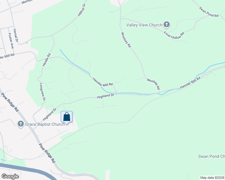 map of restaurants, bars, coffee shops, grocery stores, and more near 812 Hassler Mill Road in Harriman