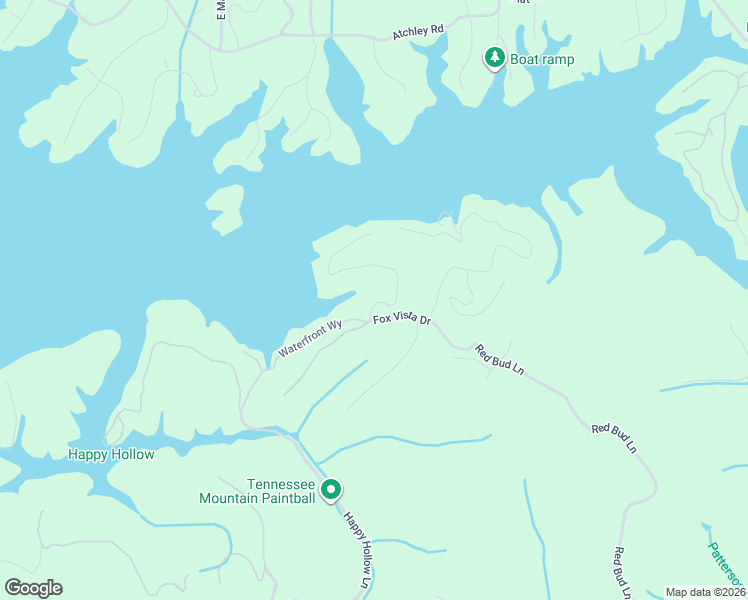 map of restaurants, bars, coffee shops, grocery stores, and more near 2410 Waterfront Way in Sevierville