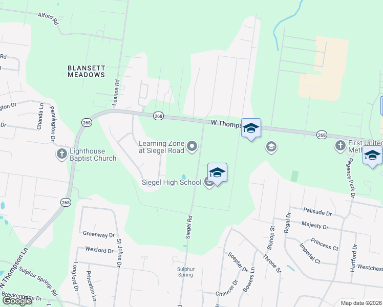 map of restaurants, bars, coffee shops, grocery stores, and more near 3331 Siegel Road in Murfreesboro