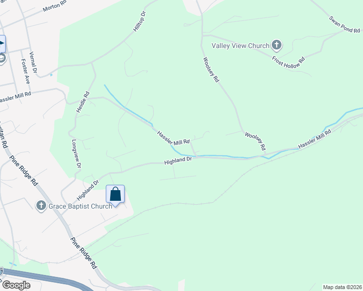 map of restaurants, bars, coffee shops, grocery stores, and more near 812 Hassler Mill Road in Harriman