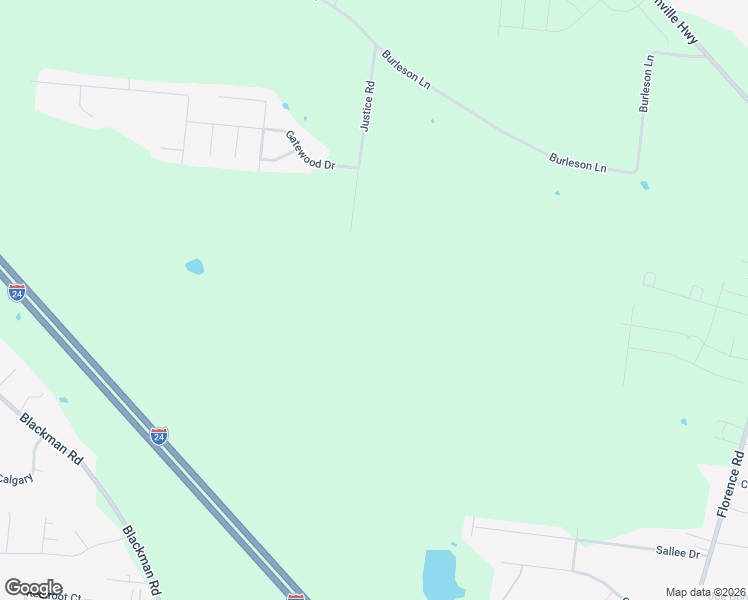 map of restaurants, bars, coffee shops, grocery stores, and more near 5048 Justice Road in Murfreesboro