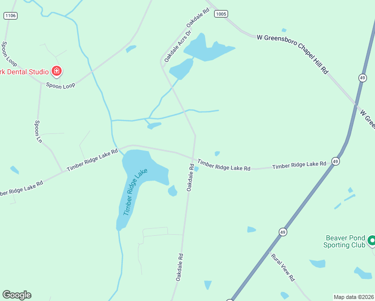 map of restaurants, bars, coffee shops, grocery stores, and more near 3232 Timber Ridge Lake Road in Liberty