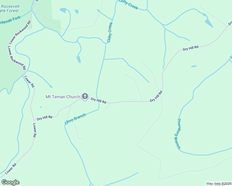 map of restaurants, bars, coffee shops, grocery stores, and more near 2098 Dry Hill Road in Rockwood