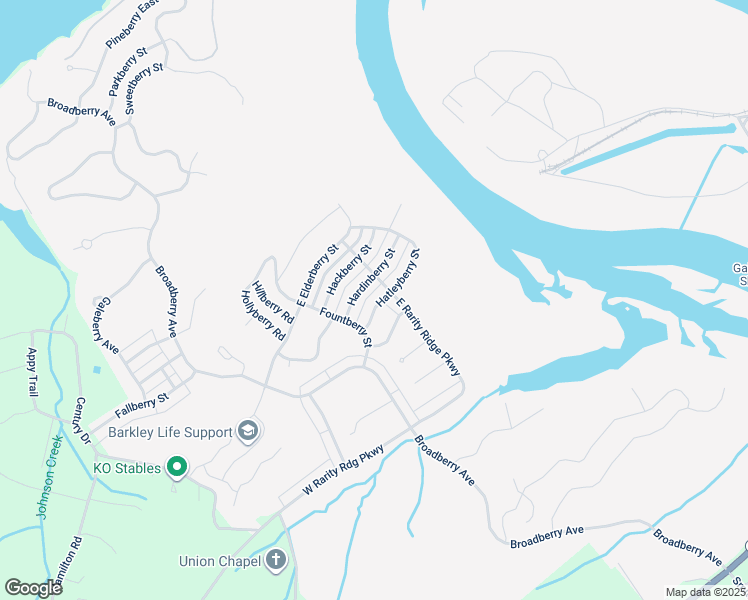 map of restaurants, bars, coffee shops, grocery stores, and more near 115 Hatleyberry Street in Oak Ridge