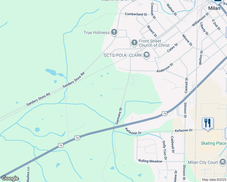 map of restaurants, bars, coffee shops, grocery stores, and more near 6075 Lake Street in Milan