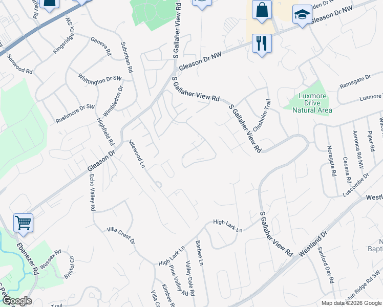 map of restaurants, bars, coffee shops, grocery stores, and more near 8510 Raindrop Road in Knoxville