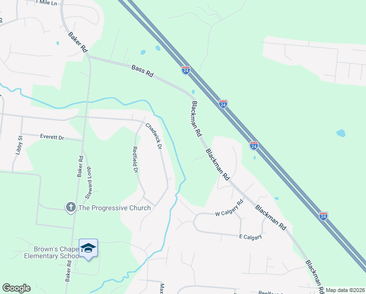 map of restaurants, bars, coffee shops, grocery stores, and more near 5327 Blackman Road in Murfreesboro