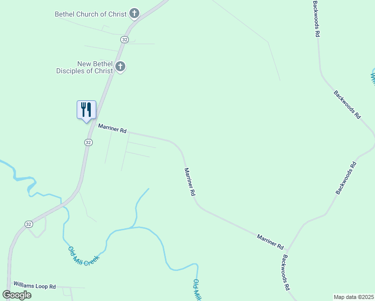 map of restaurants, bars, coffee shops, grocery stores, and more near 508 Marriner Road in Roper