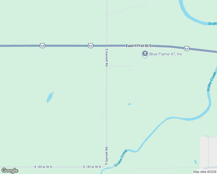 map of restaurants, bars, coffee shops, grocery stores, and more near 17505 South Garnett Road in Bixby