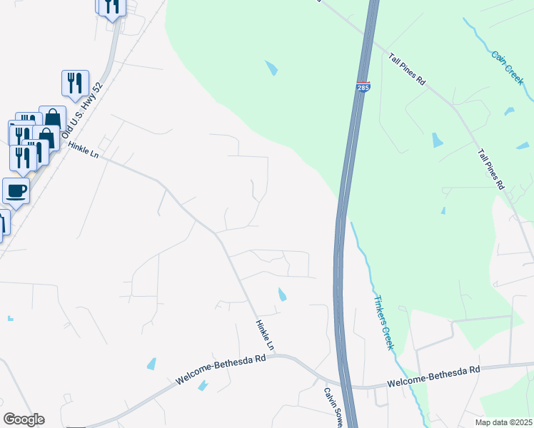 map of restaurants, bars, coffee shops, grocery stores, and more near 256 Love Road in Lexington