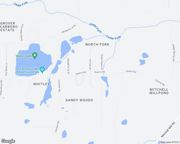 map of restaurants, bars, coffee shops, grocery stores, and more near 3333 Quarry Road in Zebulon