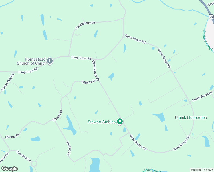 map of restaurants, bars, coffee shops, grocery stores, and more near 159 Open Range Road in Crossville