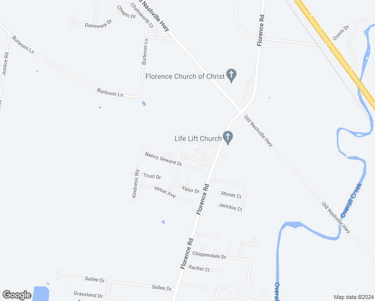 map of restaurants, bars, coffee shops, grocery stores, and more near 4131 Effie Seward Drive in Murfreesboro