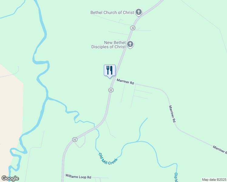 map of restaurants, bars, coffee shops, grocery stores, and more near 10270 North Carolina 32 in Roper